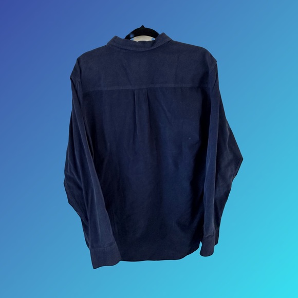 tommy bahama blue button up, island modern fit dress shirt, size xl x large - Picture 5 of 5